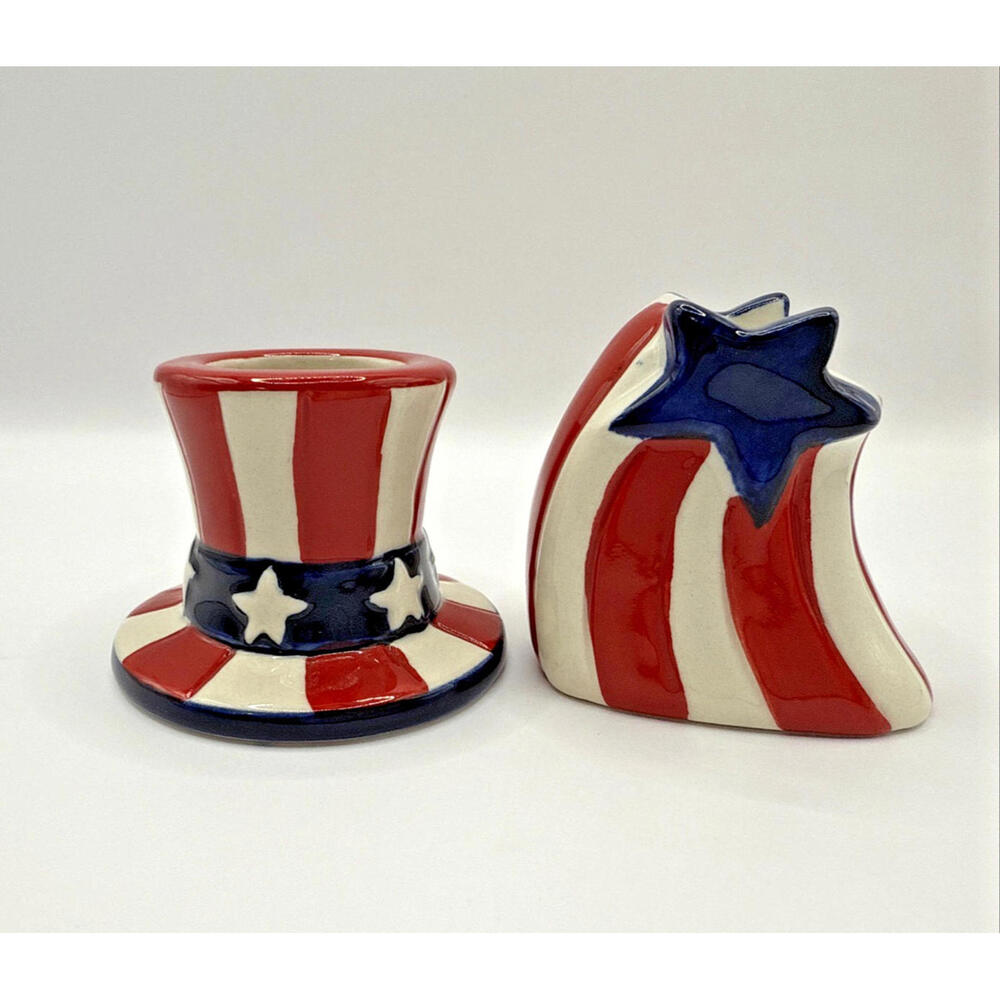 Temp-tations Toothpick Holder Red White Blue Americana 4th of July